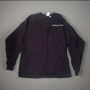 Puma Men's Long Sleeve Embroidered Black Shirt "Protect Your Peace" Size
Medium